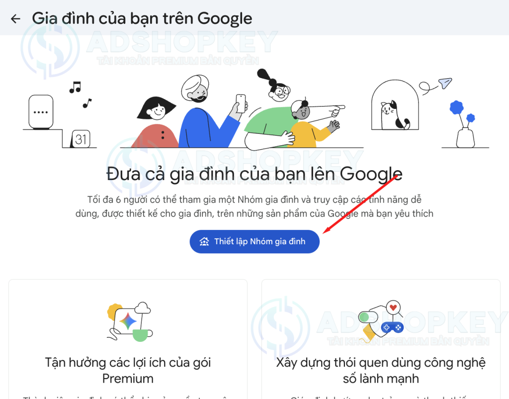 Thiết lập nhóm gia đình
