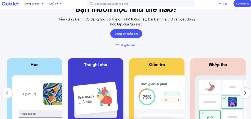 Quizlet là gì?