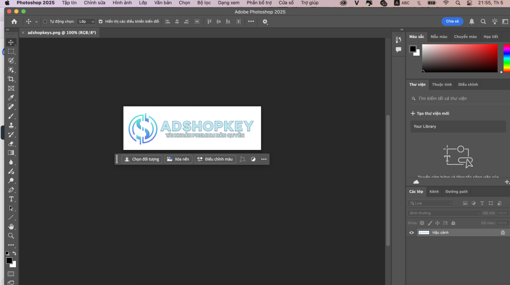 Giao diện adobe photoshop dùng tiếng việt hơi khó chịu