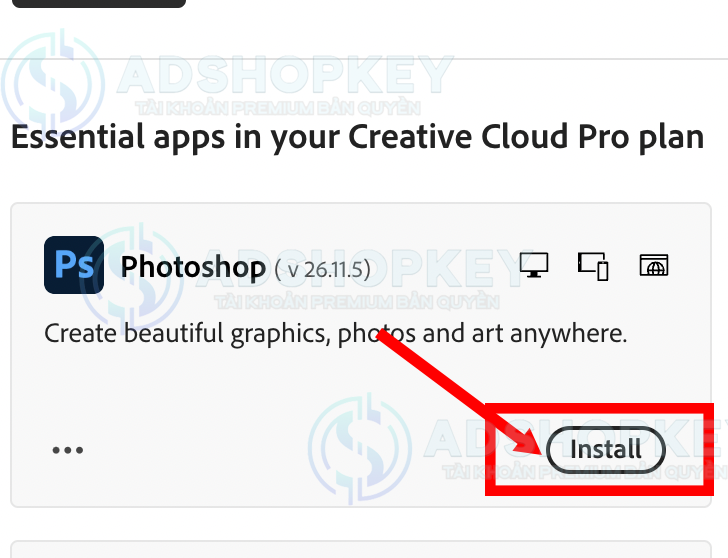 Ấn instarll khi được yêu cầu