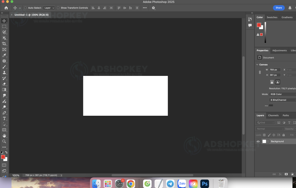 Đã Sửa Được Lỗi Mất Thanh Công Cụ Trong Photoshop