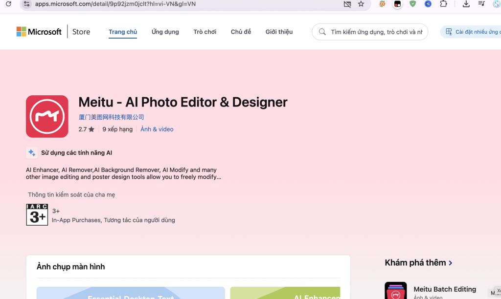 Tải Meitu cho PC Windows