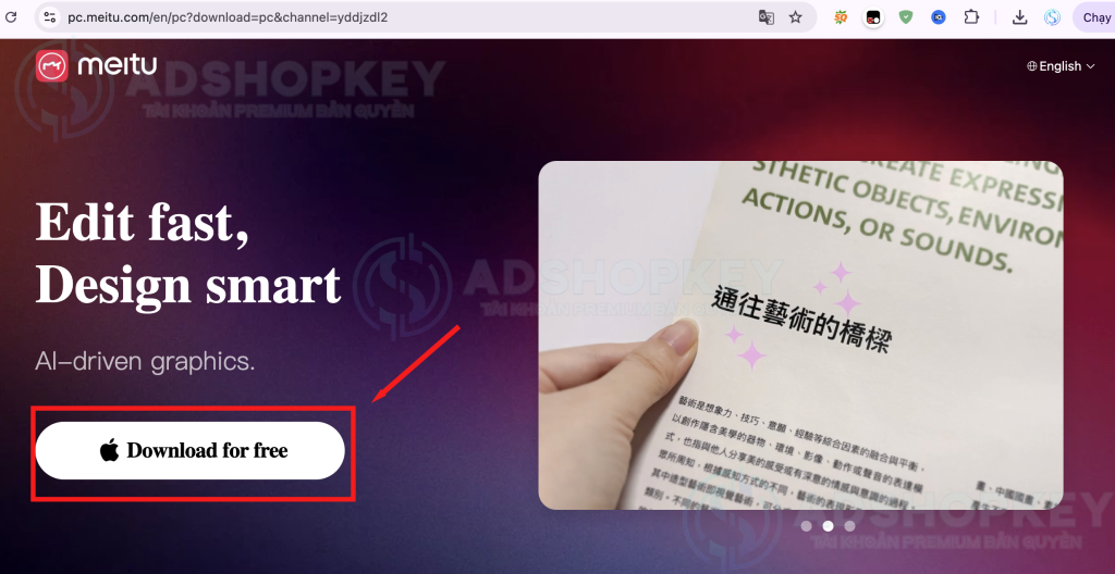 Ấn vào Download Free