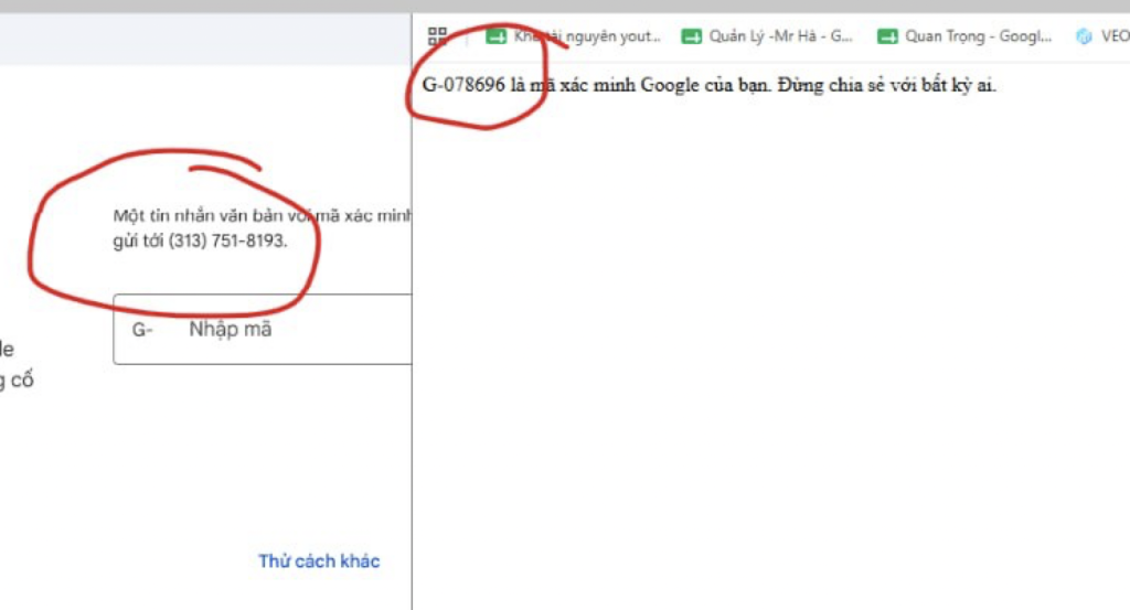 Nhận code SMS xác minh Gmail nhanh chóng
