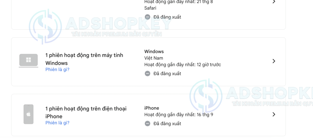Đăng xuất tất cả các thiết bị lạ ra
